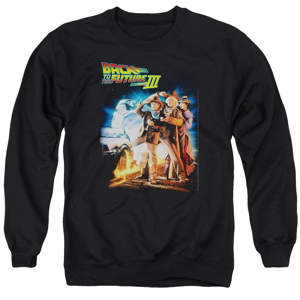 Back To The Future Iii Poster Mens Crewneck Sweatshirt Black T-Shirts, Hoodie | CiraTrend.com (Image 1)