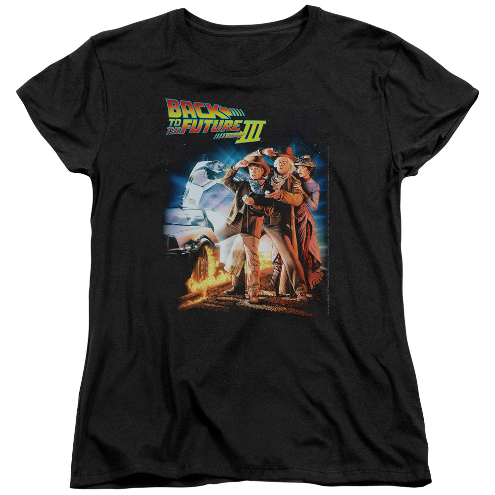 Back To The Future III Poster Womens T Shirt Black Hoodie, Sweatshirt | CiraTrend.com