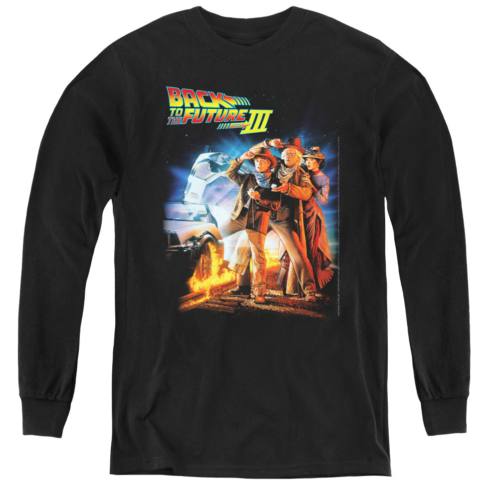 Back To The Future III Poster Long Sleeve Kids Youth T Shirt Black Hoodie, Sweatshirt | CiraTrend.com