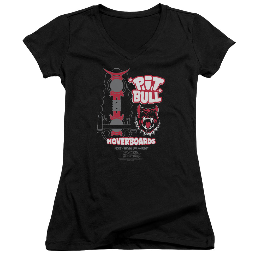 Back To The Future II Pit Bull Junior Sheer Cap Sleeve V-Neck Womens T Shirt Black Hoodie, Sweatshirt | CiraTrend.com
