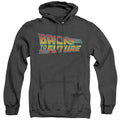 Back To The Future Logo Mens Heather Hoodie Black T-Shirts, Sweatshirt | CiraTrend.com (Image 1)