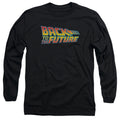 Back To The Future Logo Mens Long Sleeve Shirt Black Hoodie, Sweatshirt | CiraTrend.com (Image 1)
