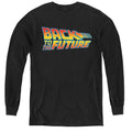 Back To The Future Logo Long Sleeve Kids Youth T Shirt Black Hoodie, Sweatshirt | CiraTrend.com