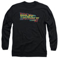 Back To The Future Ii Logo Mens Long Sleeve Shirt Black Hoodie, Sweatshirt | CiraTrend.com (Image 1)
