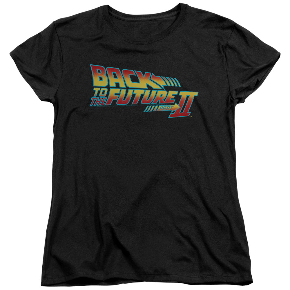 Back To The Future II Logo Womens T Shirt Black Hoodie, Sweatshirt | CiraTrend.com