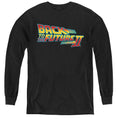 Back To The Future II Logo Long Sleeve Kids Youth T Shirt Black Hoodie, Sweatshirt | CiraTrend.com