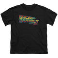 Back To The Future II Logo Kids Youth T Shirt Black Hoodie, Sweatshirt | CiraTrend.com
