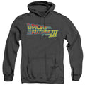 Back To The Future Iii Logo Mens Heather Hoodie Black T-Shirts, Sweatshirt | CiraTrend.com (Image 1)