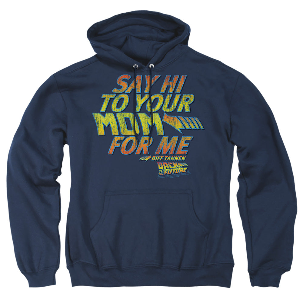 Back To The Future Say Hi Mens Hoodie Navy T-Shirts, Sweatshirt | CiraTrend.com (Image 1)