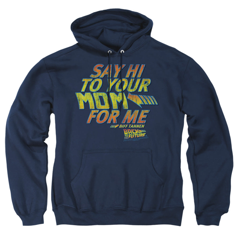 Back To The Future Say Hi Mens Hoodie Navy T-Shirts, Sweatshirt | CiraTrend.com (Image 3)