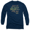 Back To The Future Say Hi - Men's Long Sleeve T-Shirt Hoodie, Sweatshirt | CiraTrend.com