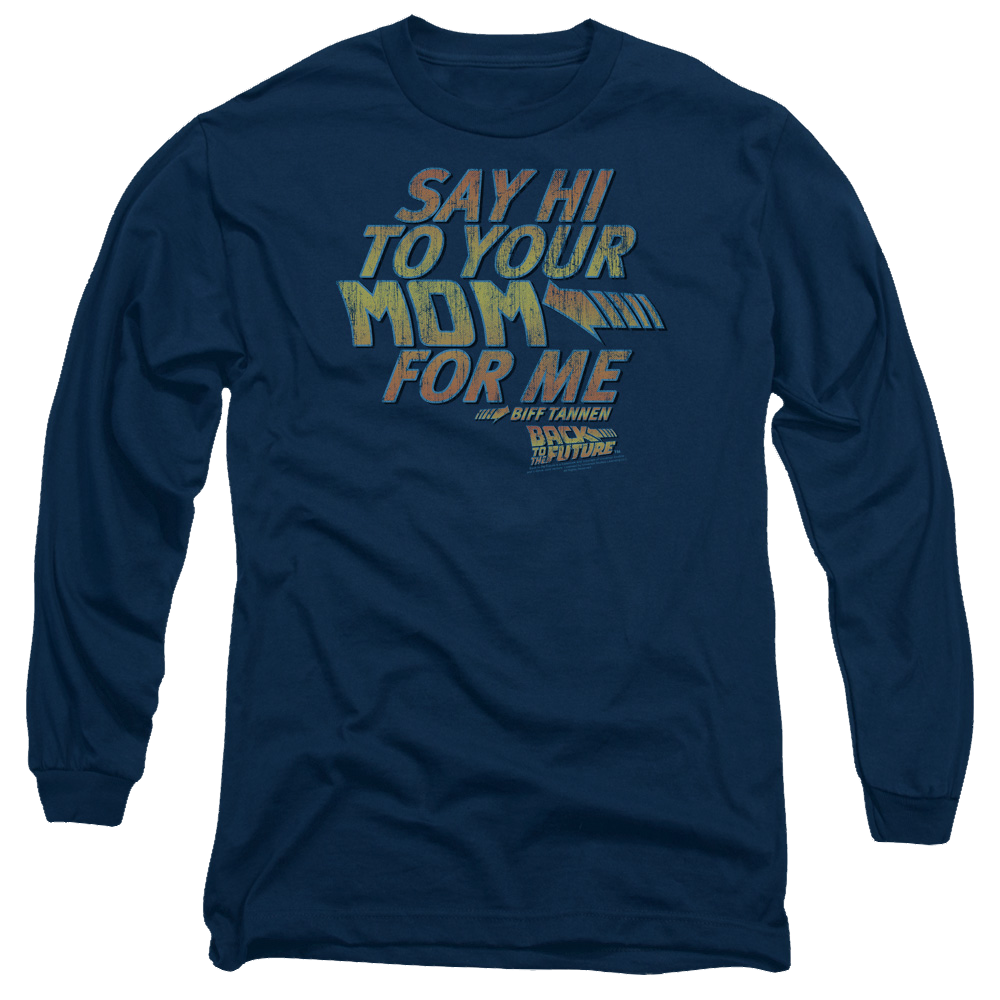 Back To The Future Say Hi - Men's Long Sleeve T-Shirt Hoodie, Sweatshirt | CiraTrend.com