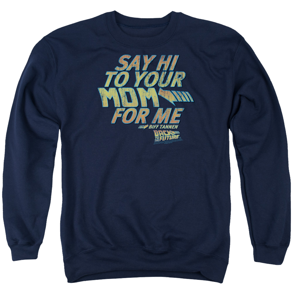 Back To The Future Say Hi - Men's Crewneck Sweatshirt T-Shirts, Hoodie | CiraTrend.com