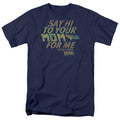 Back To The Future Say Hi Mens T Shirt Navy Blue Hoodie, Sweatshirt | CiraTrend.com