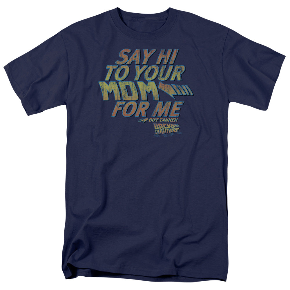 Back To The Future Say Hi Mens T Shirt Navy Navy Hoodie, Sweatshirt | CiraTrend.com