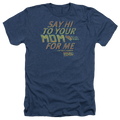 Back To The Future Say Hi - Men's Heather T-Shirt Hoodie, Sweatshirt | CiraTrend.com