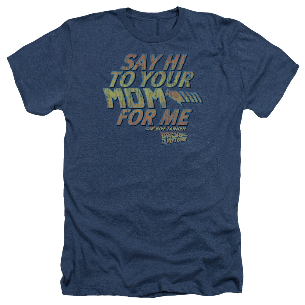 Back To The Future Say Hi - Men's Heather T-Shirt Hoodie, Sweatshirt | CiraTrend.com