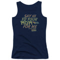 Back To The Future Say Hi Womens Tank Top Shirt Navy Blue Hoodie, Sweatshirt | CiraTrend.com
