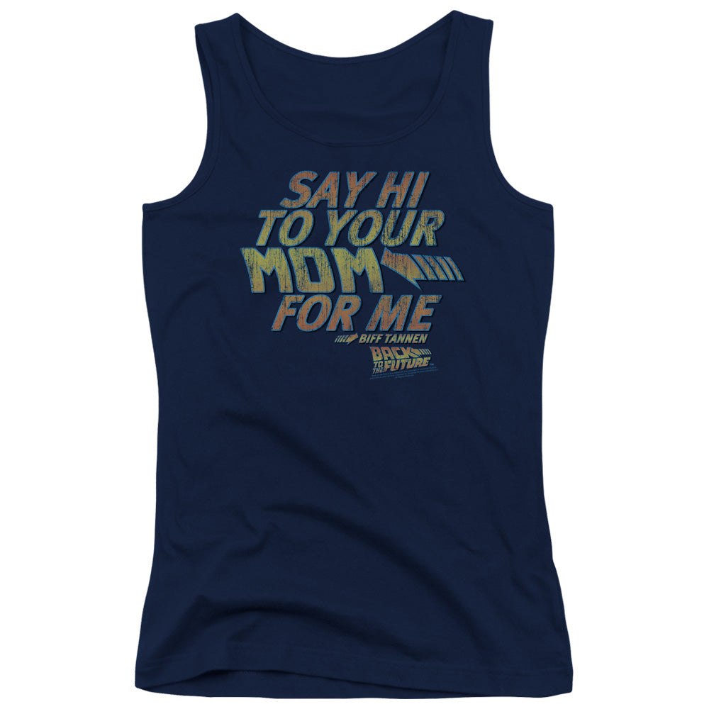 Back To The Future Say Hi Womens Tank Top Shirt Navy Blue Hoodie, Sweatshirt | CiraTrend.com