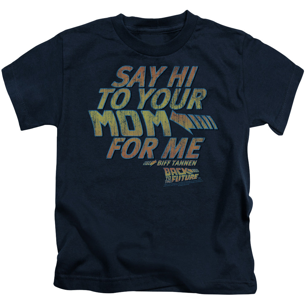 Back To The Future Say Hi Juvenile Kids Youth T Shirt Navy Blue Hoodie, Sweatshirt | CiraTrend.com