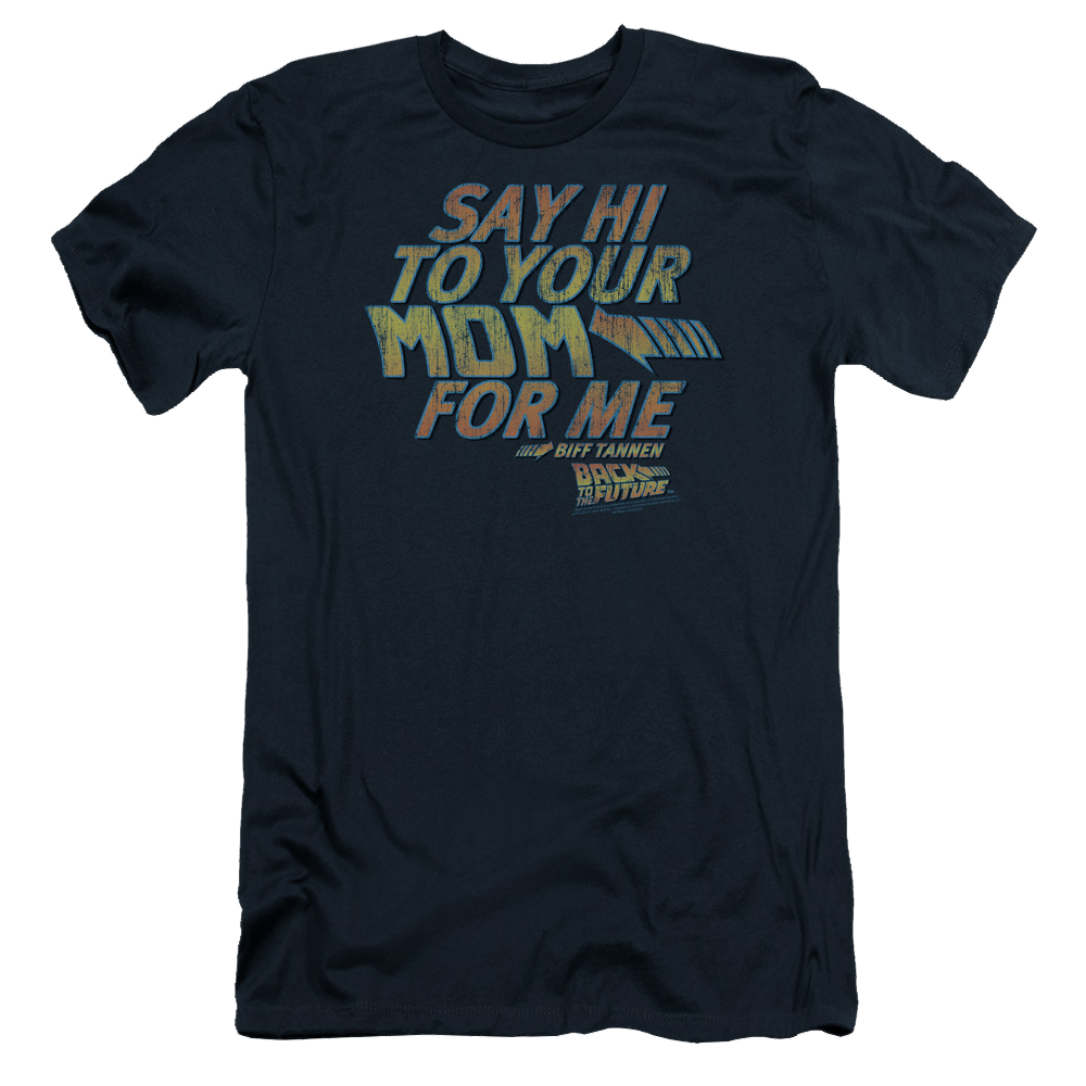 Back To The Future Say Hi - Men's Slim Fit T-Shirt Hoodie, Sweatshirt | CiraTrend.com
