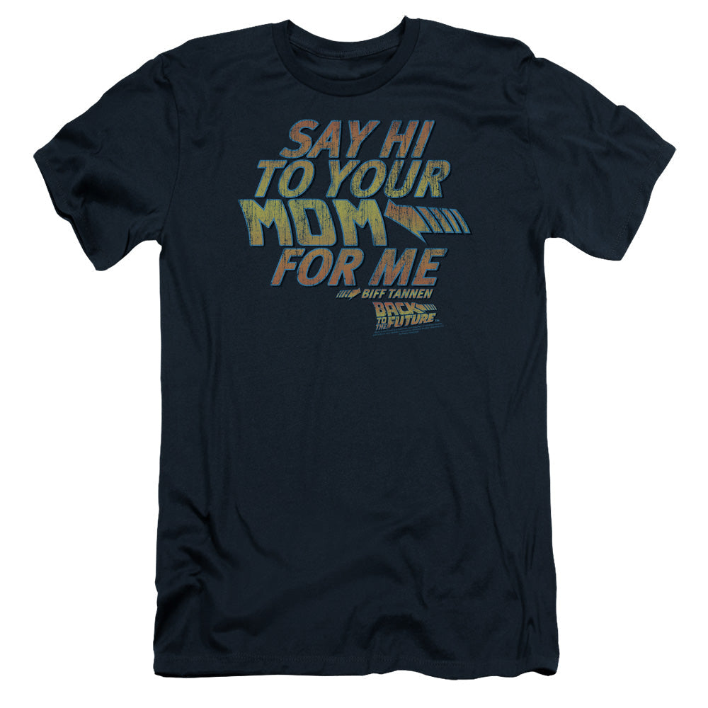 Back Future Say Hi Slim Fit Navy Blue T-Shirts, Hoodie, Sweatshirt