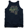 Back To The Future Say Hi Mens Tank Top Shirt Navy Navy Hoodie, Sweatshirt | CiraTrend.com