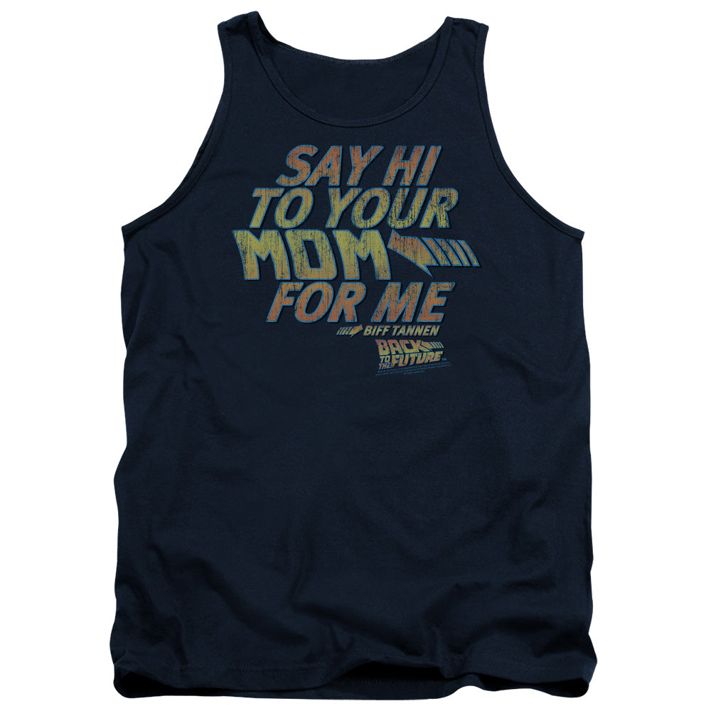 Back To The Future Say Hi Mens Tank Top Shirt Navy Navy Hoodie, Sweatshirt | CiraTrend.com