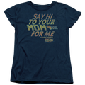 Back To The Future Say Hi - Women's T-Shirt Hoodie, Sweatshirt | CiraTrend.com