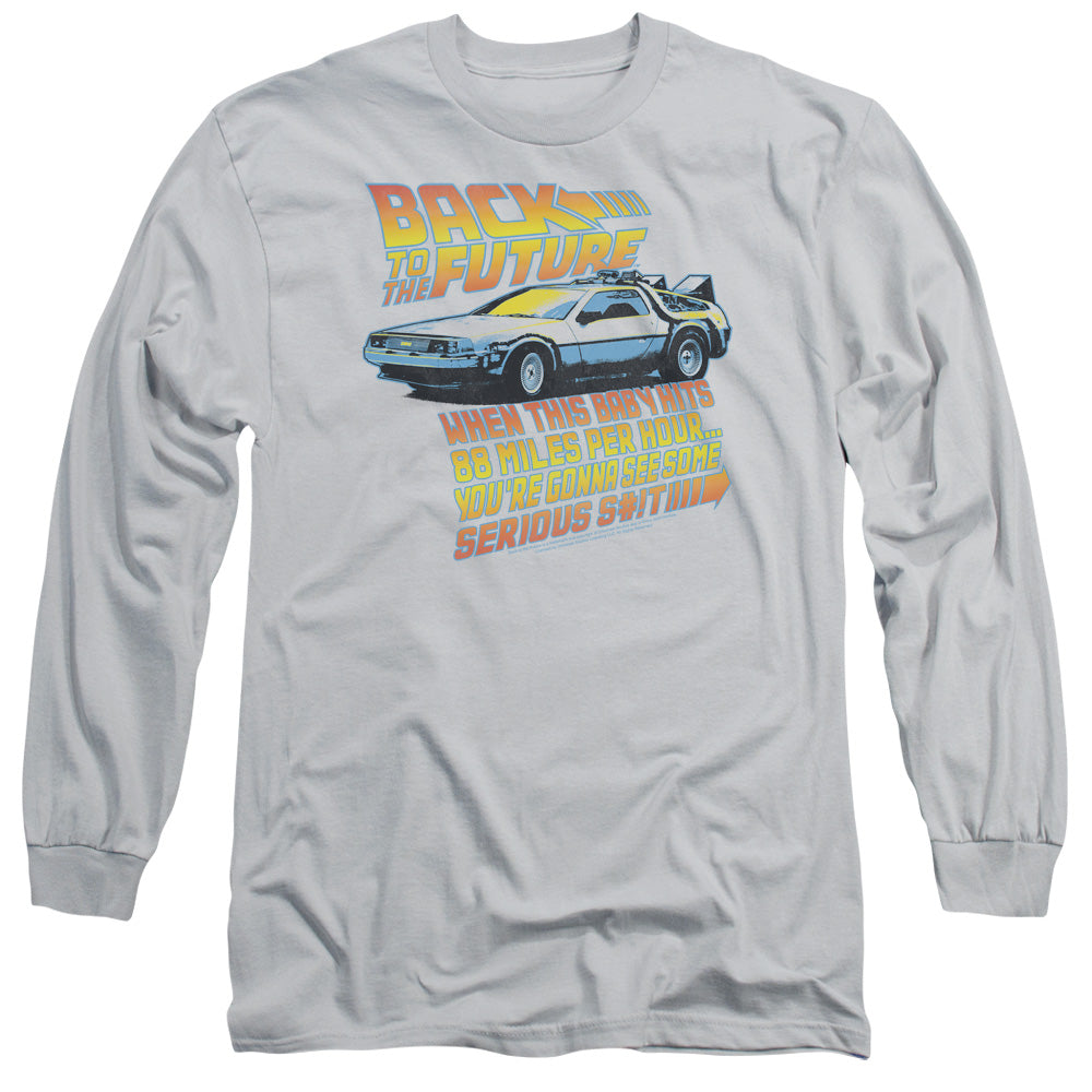 Back To The Future 88 MPH Mens Long Sleeve Shirt Silver Hoodie, Sweatshirt | CiraTrend.com