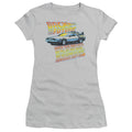 Back To The Future 88 MPH Junior Sheer Cap Sleeve Womens T Shirt Silver Hoodie, Sweatshirt | CiraTrend.com