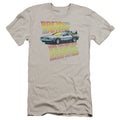 Back To The Future 88 MPH Premium Bella Canvas Slim Fit Mens T Shirt Silver Hoodie, Sweatshirt | CiraTrend.com