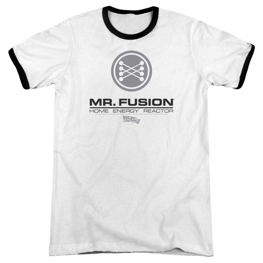 Back To The Future II Mr. Fusion Logo Heather Ringer Mens T Shirt White Hoodie, Sweatshirt | CiraTrend.com