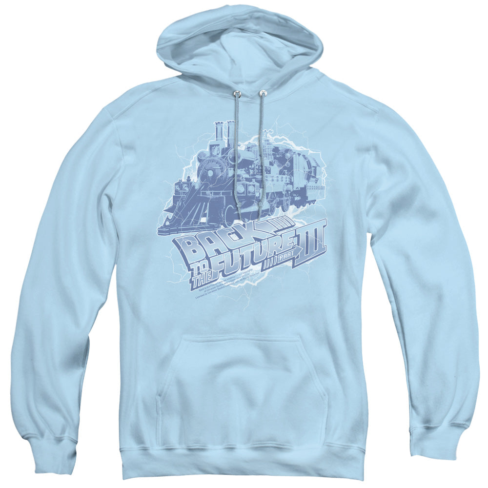 Back To The Future Iii Time Train Mens Hoodie Light Blue T-Shirts, Sweatshirt | CiraTrend.com (Image 1)