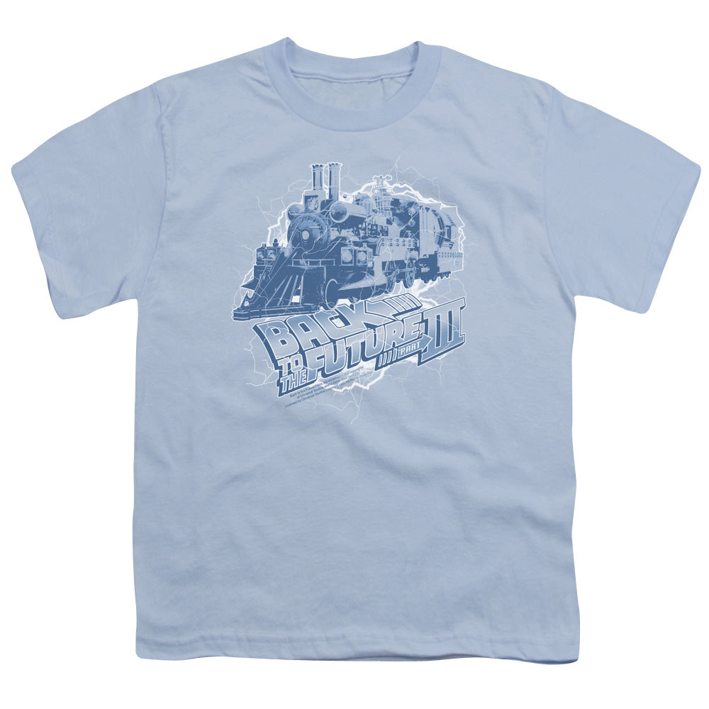 Back To The Future III Time Train Kids Youth T Shirt Light Blue Hoodie, Sweatshirt | CiraTrend.com
