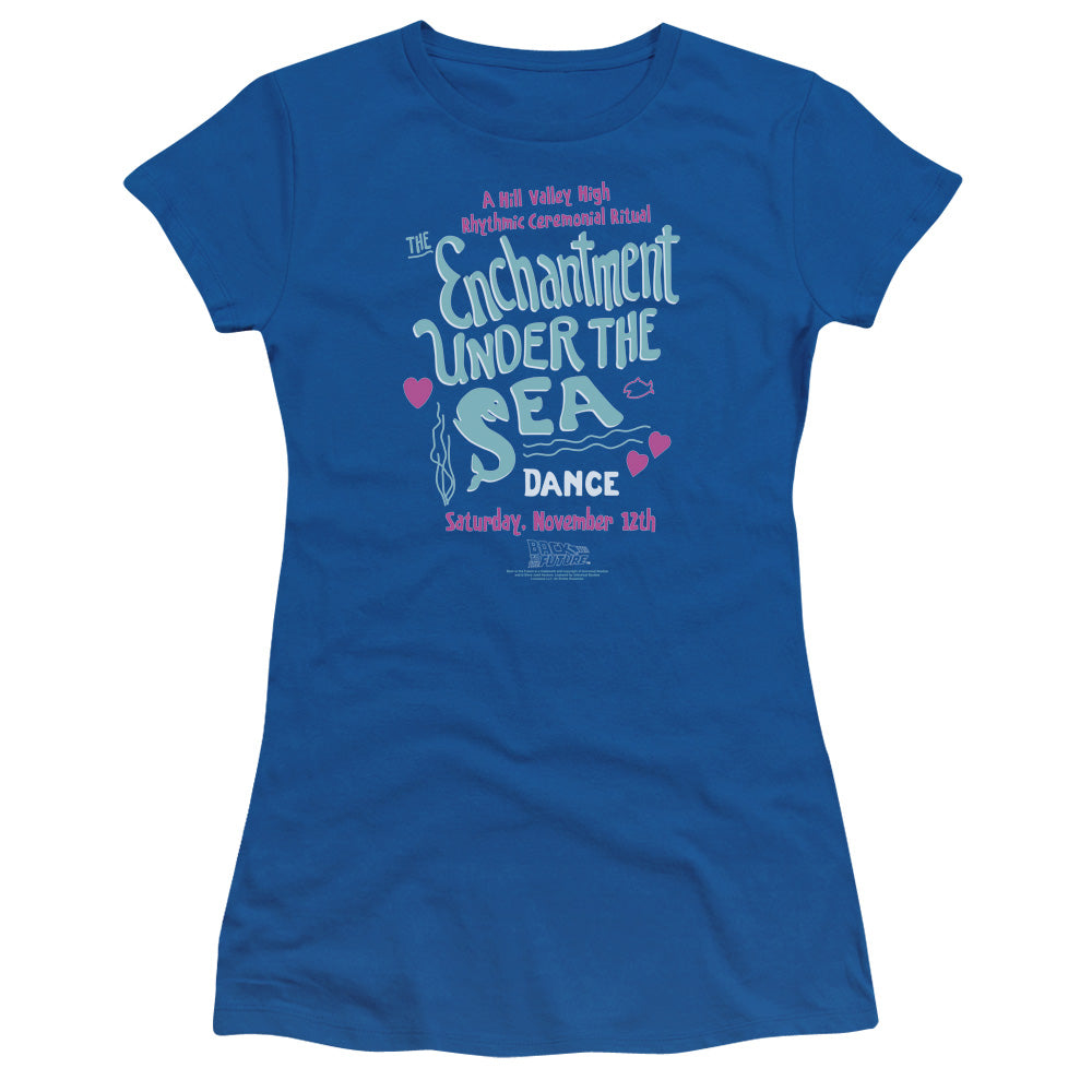 Back To The Future III Under The Sea Junior Sheer Cap Sleeve Womens T Shirt Royal Blue Hoodie, Sweatshirt | CiraTrend.com