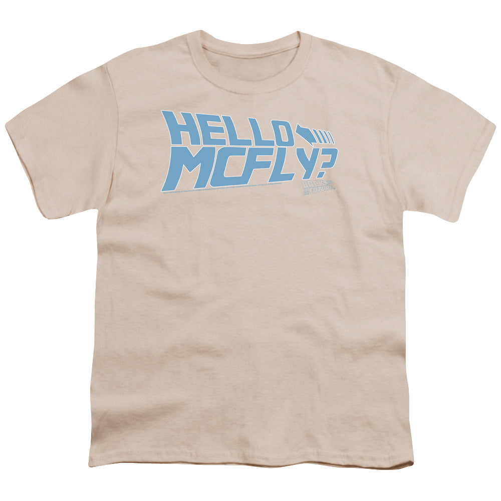 Back To The Future Hello McFly Kids Youth T Shirt Cream Hoodie, Sweatshirt | CiraTrend.com
