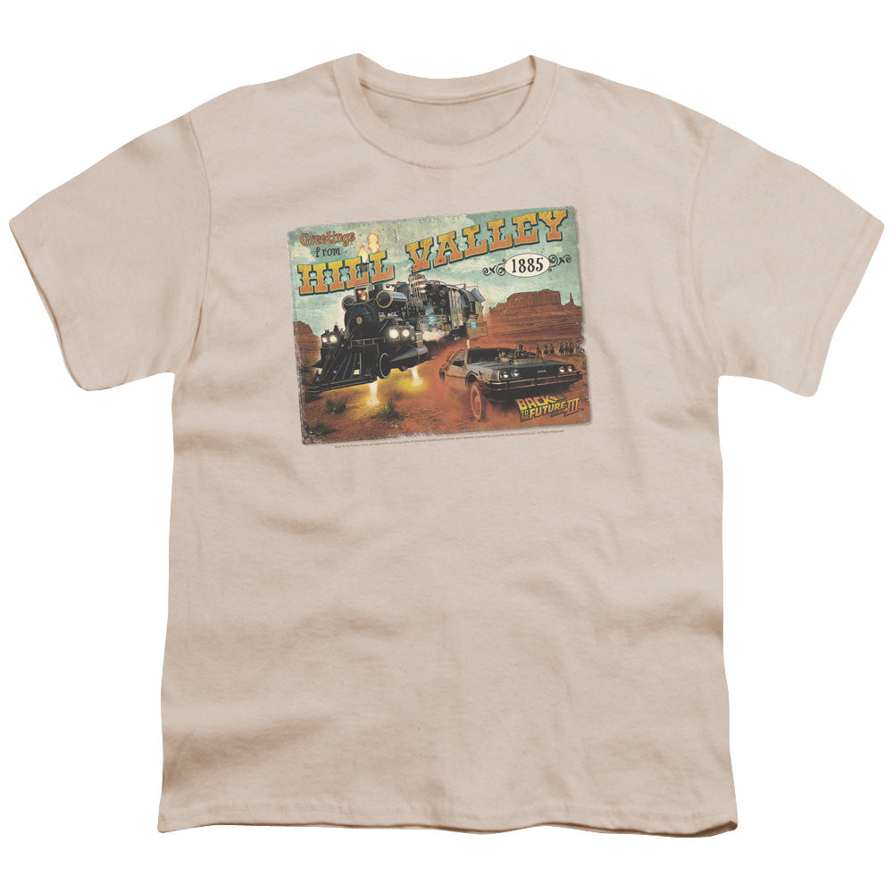 Back To The Future III Hill Valley Postcard Kids Youth T Shirt Cream Hoodie, Sweatshirt | CiraTrend.com