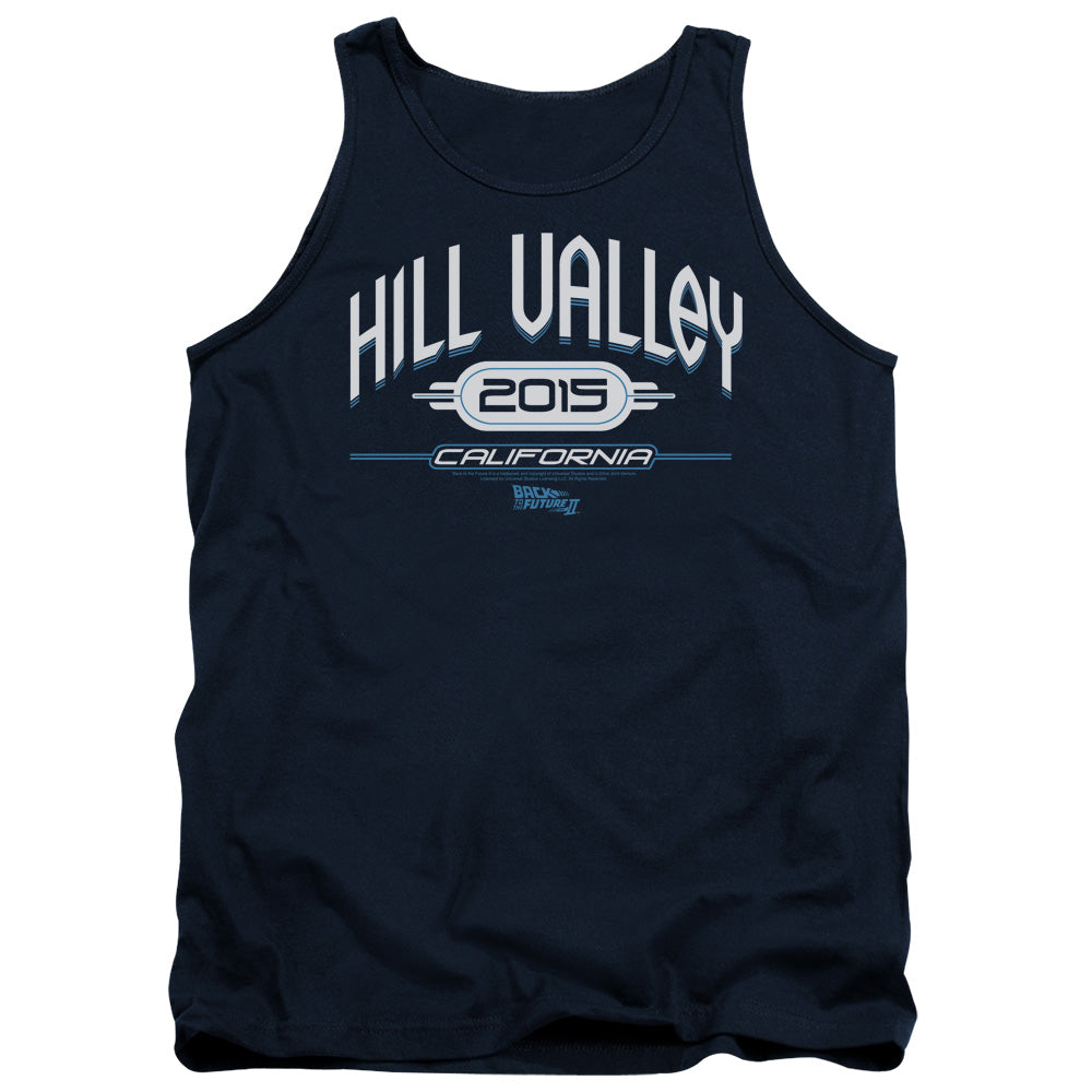 Back To The Future Ii Hill Valley 2015 Mens Tank Top Shirt Navy Navy Hoodie, Sweatshirt | CiraTrend.com