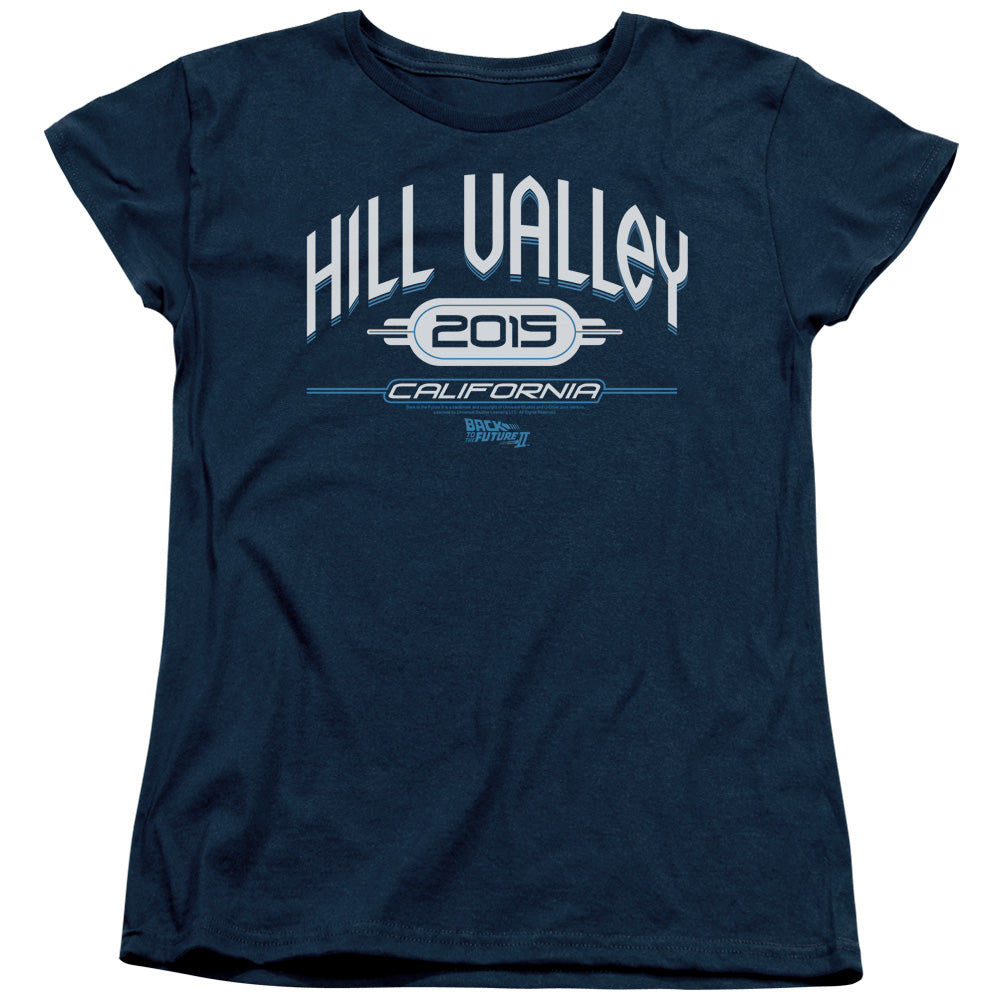 Back To The Future II Hill Valley 2015 Womens T Shirt Navy Blue Hoodie, Sweatshirt | CiraTrend.com