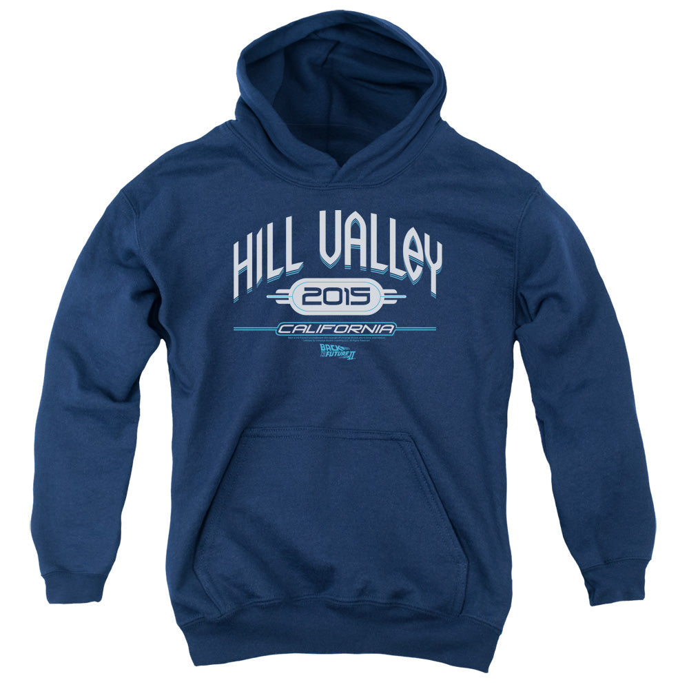 Back To The Future II Hill Valley 2015 Kids Youth Hoodie Navy Blue T-Shirts, Sweatshirt | CiraTrend.com