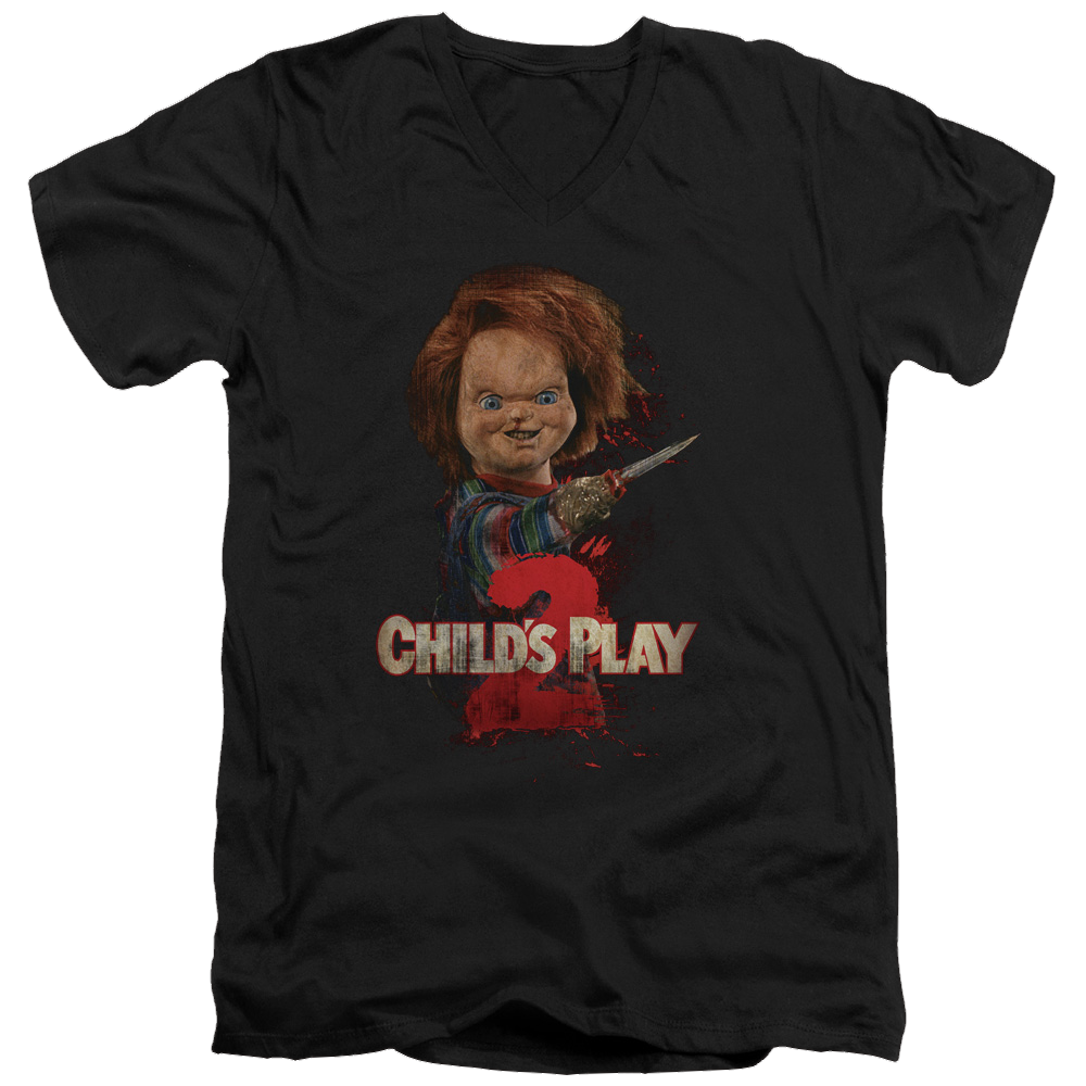 Child's Play Heres Chucky - Men's V-Neck T-Shirt Hoodie, Sweatshirt | CiraTrend.com