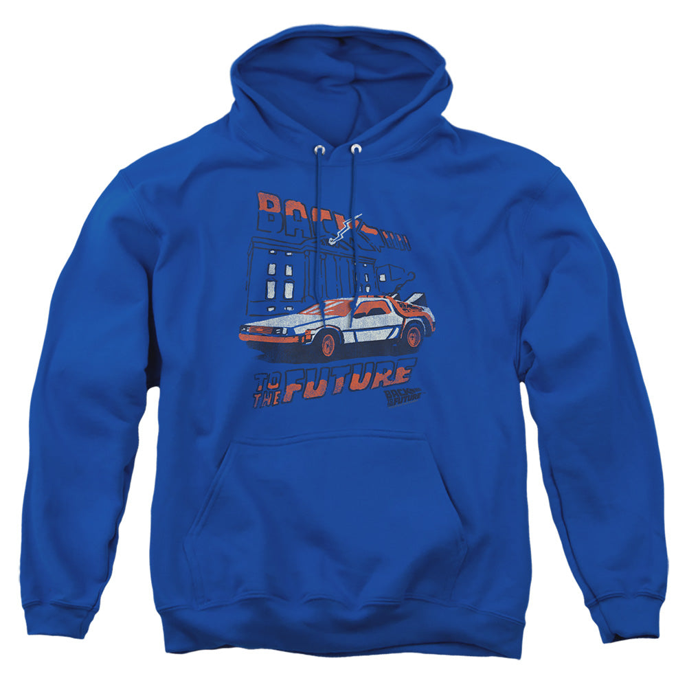 Back To The Future Lightning Strikes Mens Hoodie Royal T-Shirts, Sweatshirt | CiraTrend.com