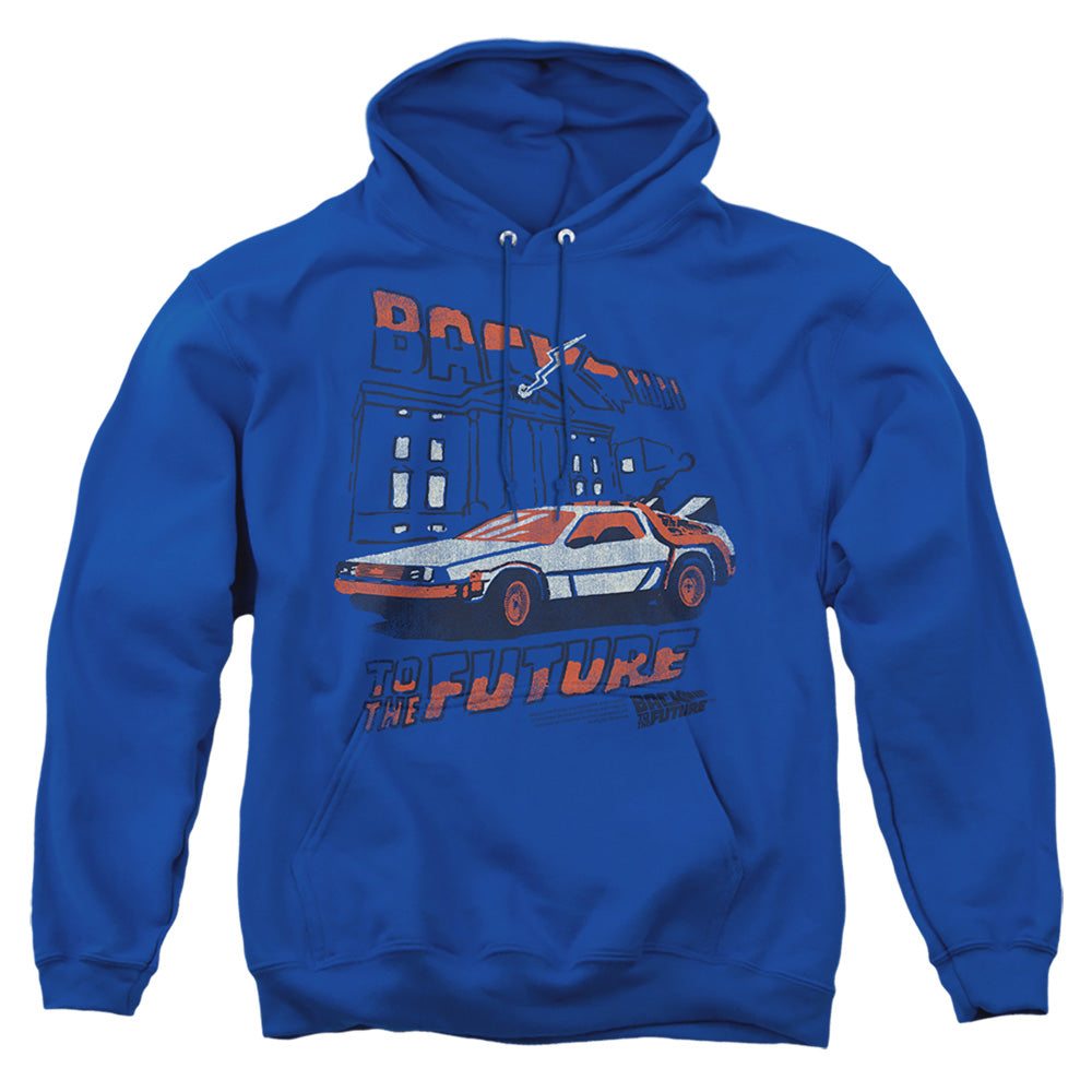 Back To The Future Lightning Strikes Mens Hoodie Royal Blue T-Shirts, Sweatshirt | CiraTrend.com (Image 2)