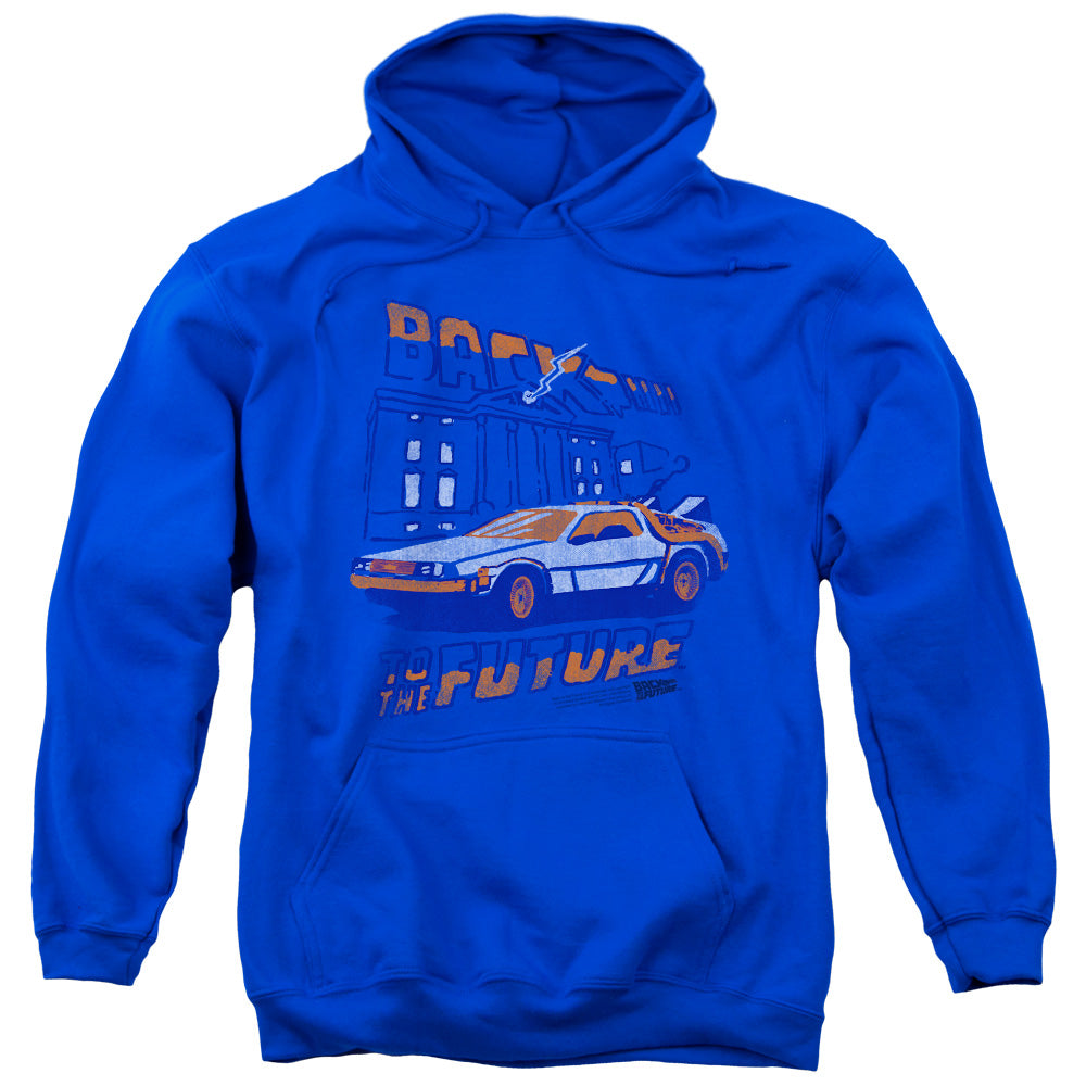 Back To The Future Lightning Strikes Mens Hoodie Royal Blue T-Shirts, Sweatshirt | CiraTrend.com (Image 1)