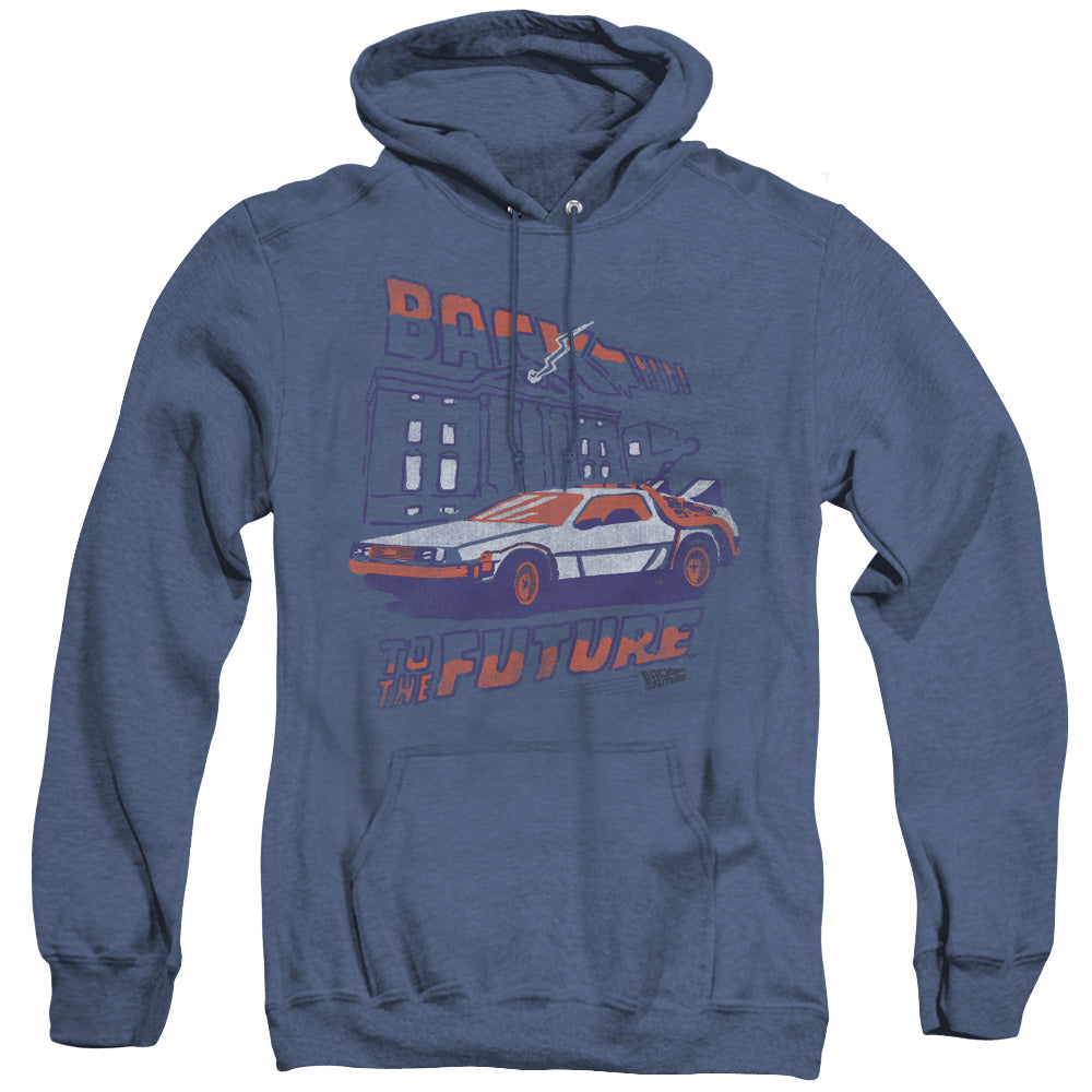 Back To The Future Lightning Strikes Heather Mens Hoodie Royal Blue T-Shirts, Sweatshirt | CiraTrend.com