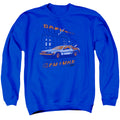 Back To The Future Lightning Strikes Mens Crewneck Sweatshirt Royal Blue T-Shirts, Hoodie | CiraTrend.com (Image 1)