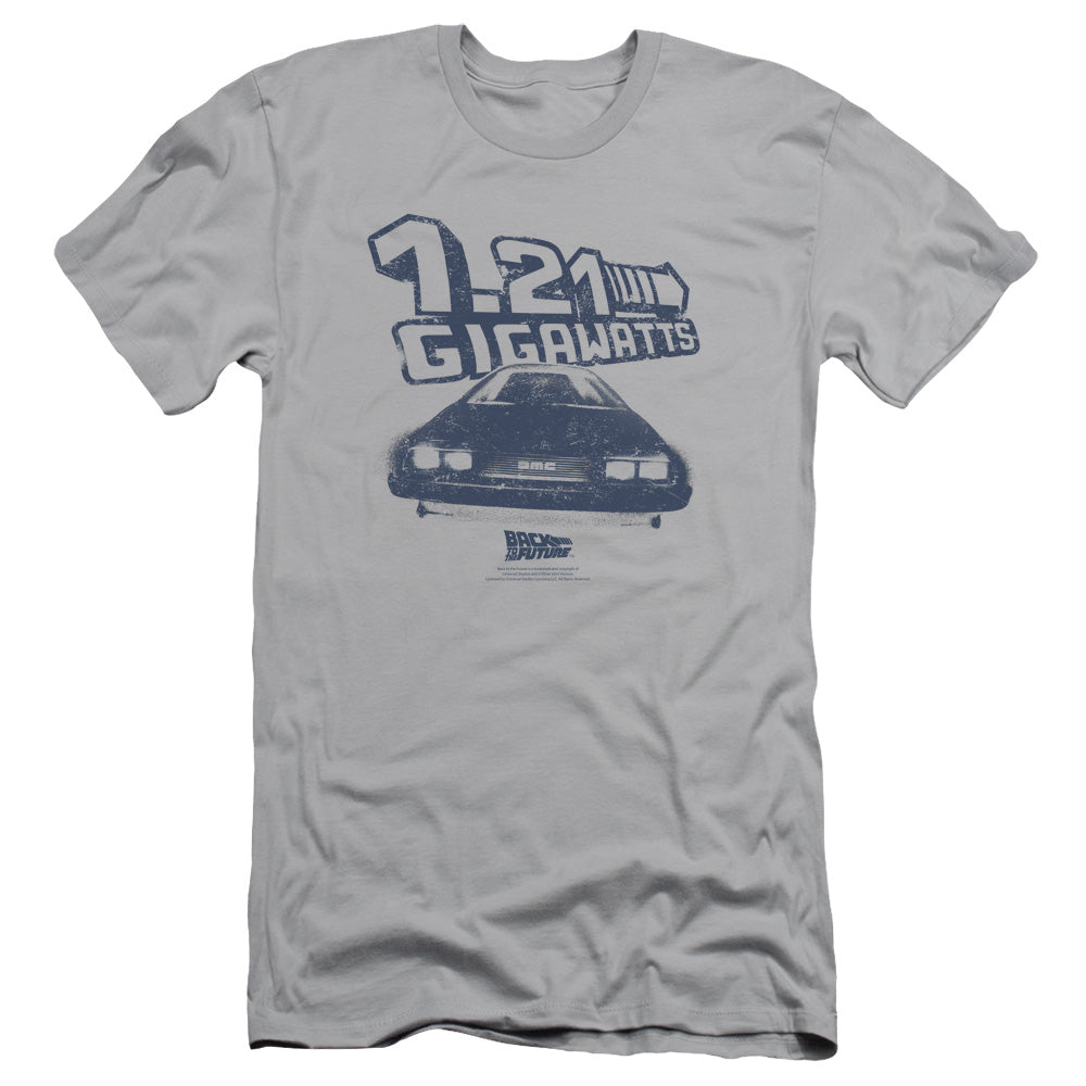 Back To The Future Gigawatts Slim Fit Mens T Shirt Silver Hoodie, Sweatshirt | CiraTrend.com