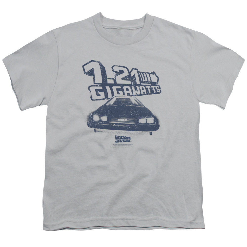 Back To The Future Gigawatts Kids Youth T Shirt Silver Hoodie, Sweatshirt | CiraTrend.com