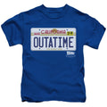 Back To The Future Outatime Plate Juvenile Kids Youth T Shirt Royal Blue Hoodie, Sweatshirt | CiraTrend.com